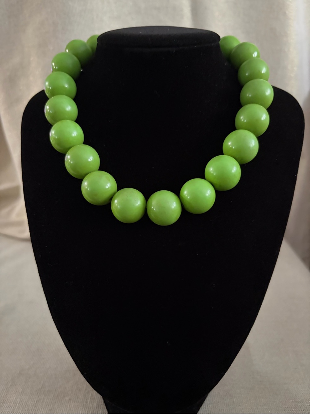 Vintage Green Beaded Statement Necklace - Women Jewelry
